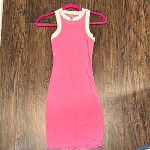 Skims pink soft lounge mini dress